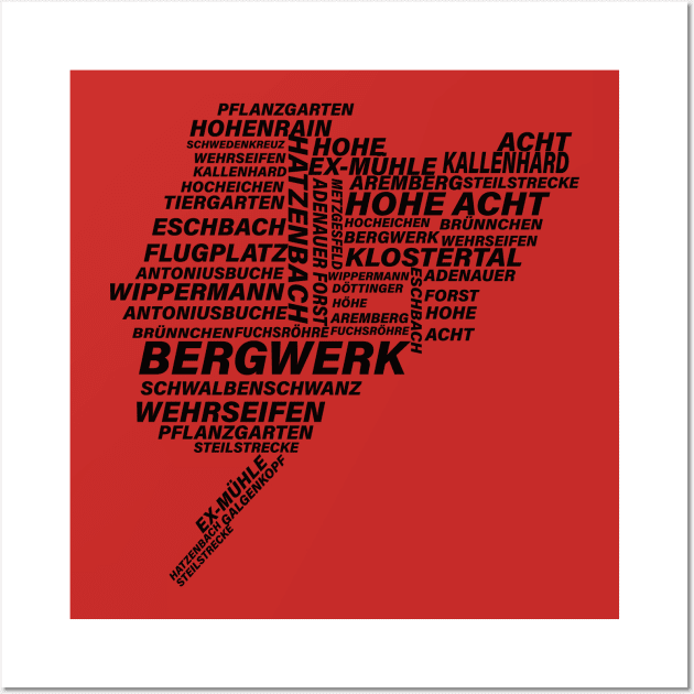 Nordschleife Word Cloud Wall Art by stevenk